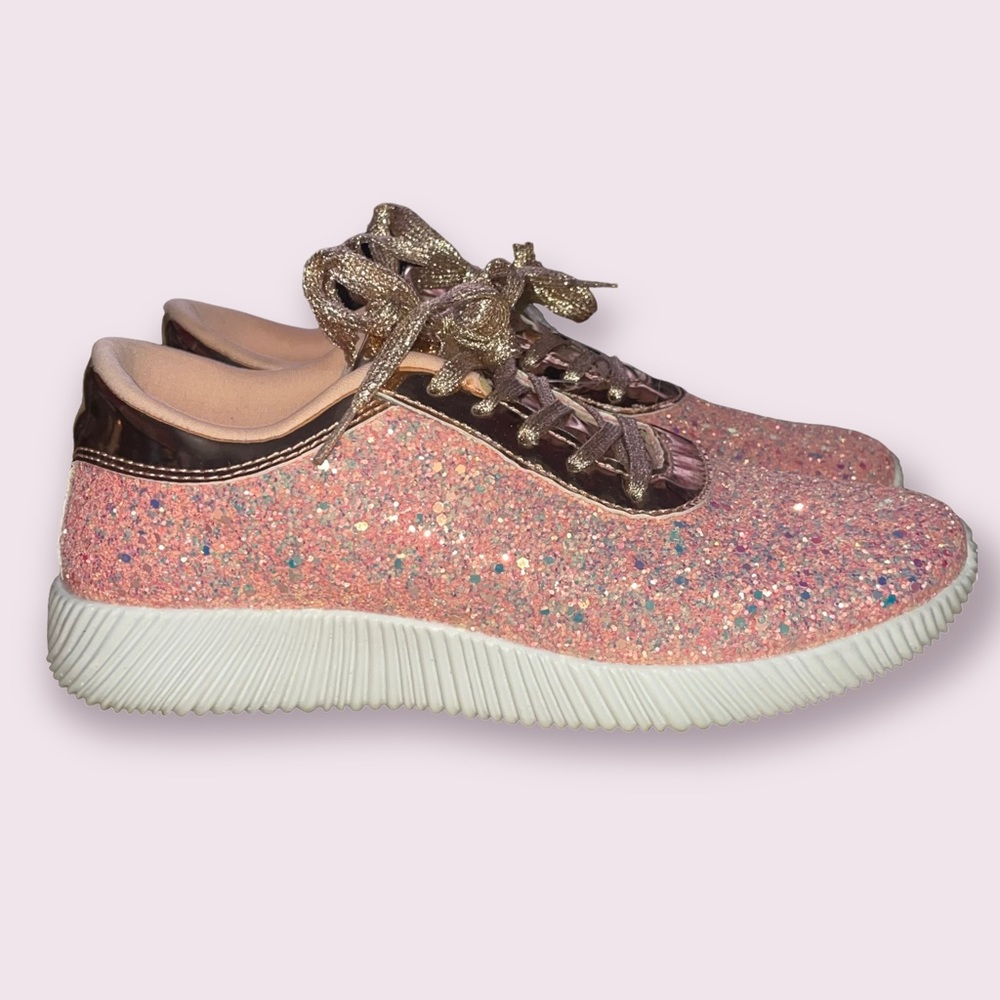 Forever Link pink glitter sneakers